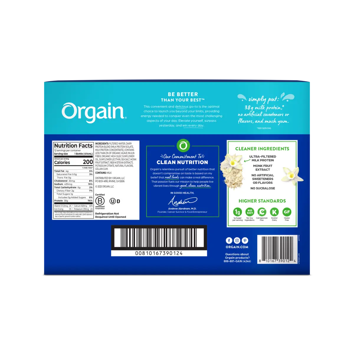 38g Protein Shake - Vanilla Bean