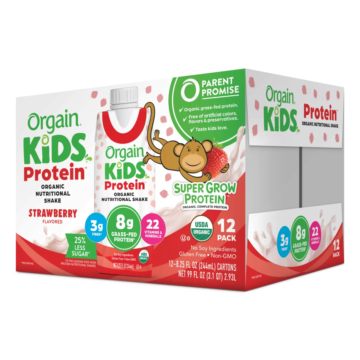 Kids Protein Organic Nutrition Shake - Strawberry