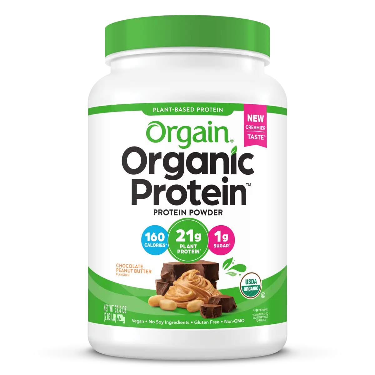 Organic Protein? Plant Based Protein Powder - Chocolate Peanut Butter