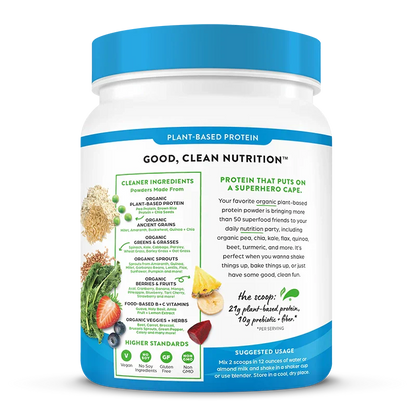 Organic Protein? & Superfoods Plant Based Protein Powder - Creamy Chocolate Fudge