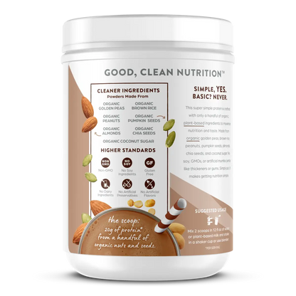 Simple Organic Plant-Based Protein Powder - Creamy Chocolate